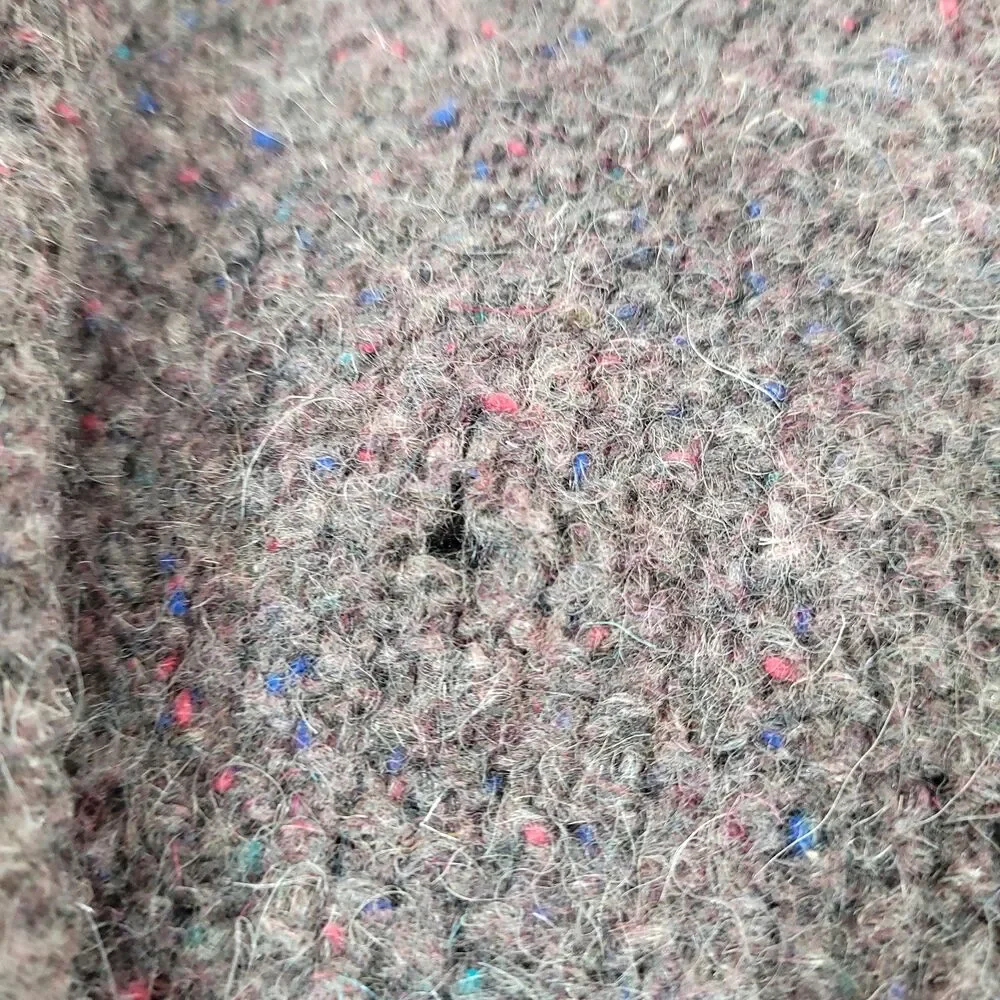 Orvis Wool Knit Sweater Cardigan L Gray Confetti Zip Up grunge grandpa Preppy‎